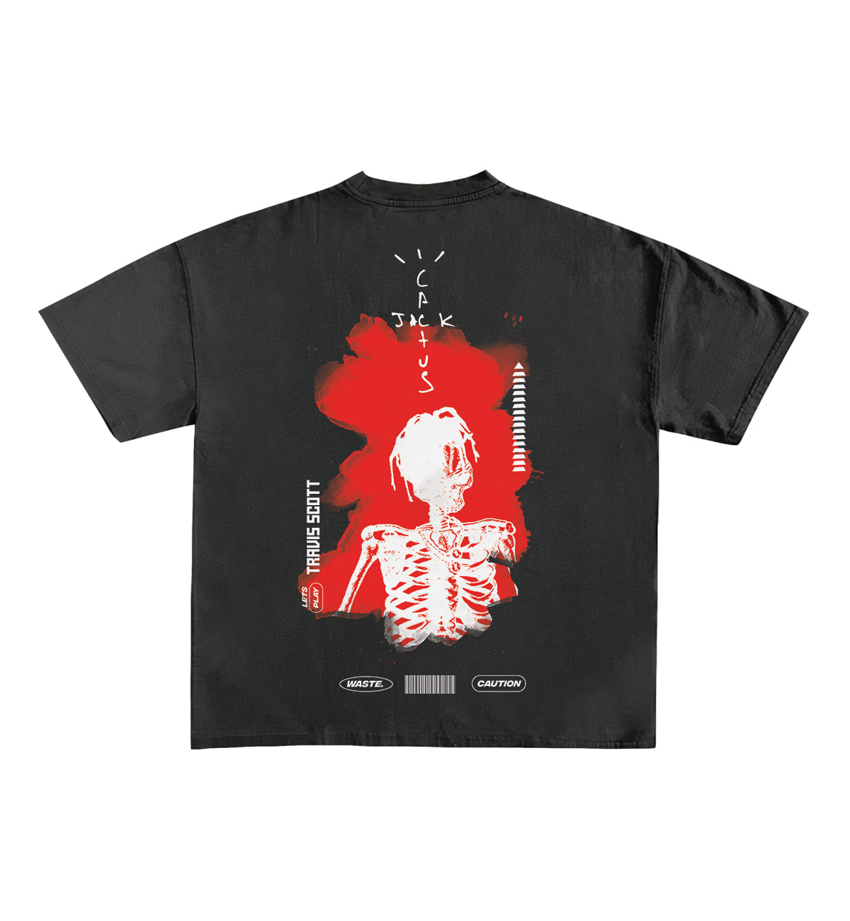 Skull Designed Oversized Tee