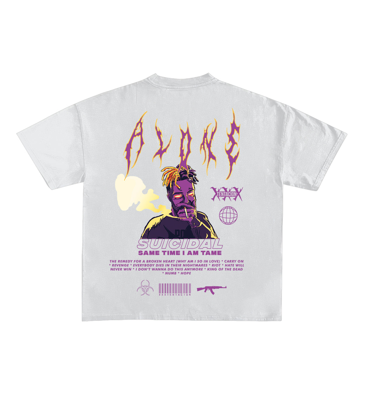 Alone Designed Oversized Tee