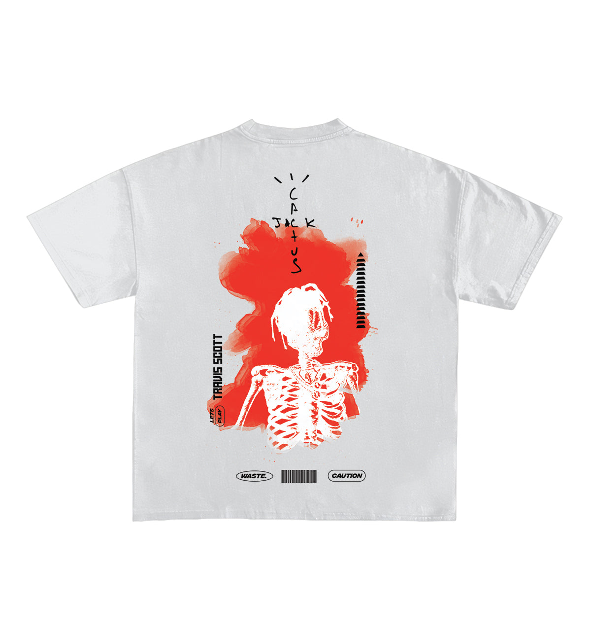 Skull Designed Oversized Tee