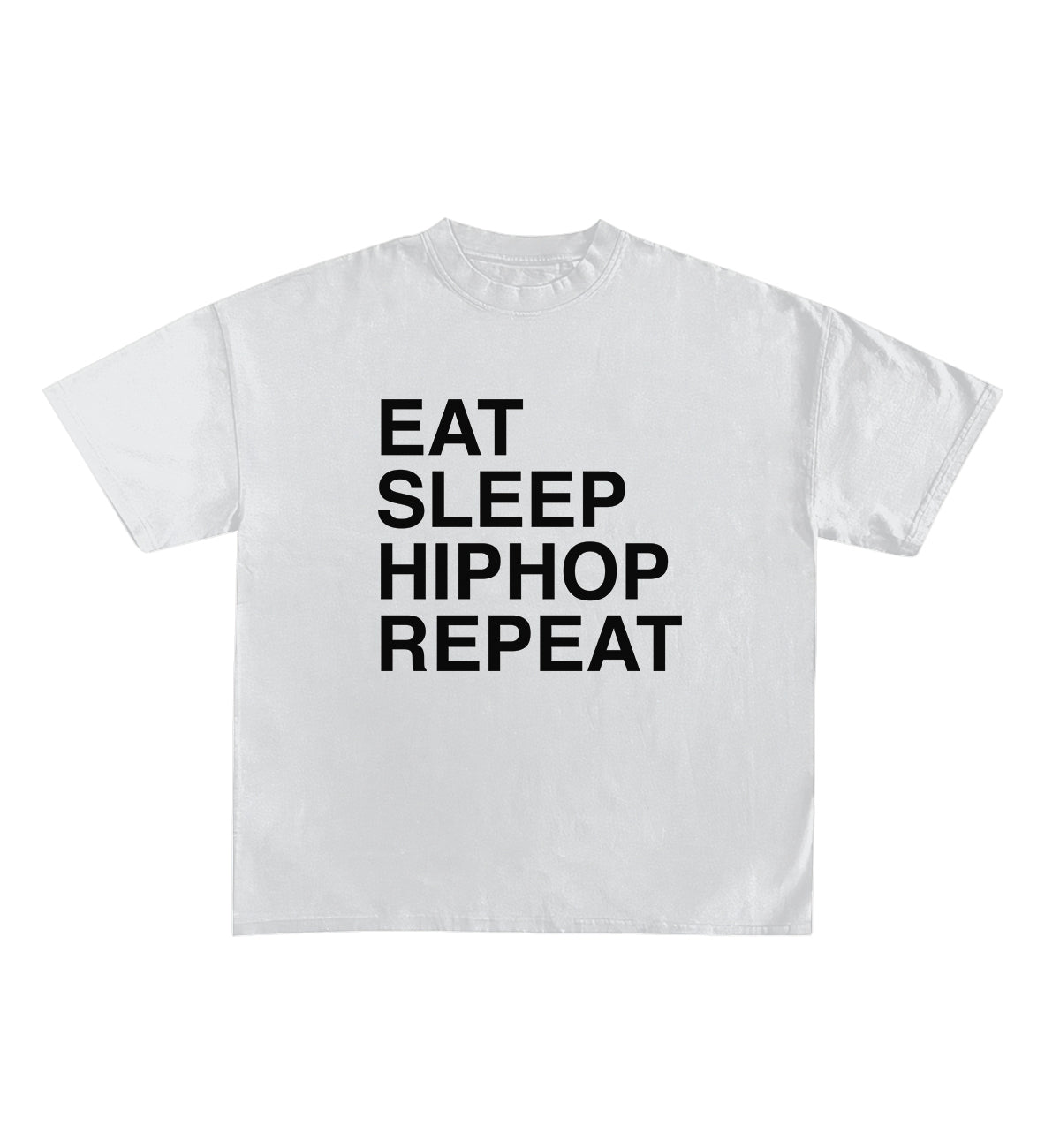 Eat Sleep Hip Hop Repeat Designed Oversized Tee